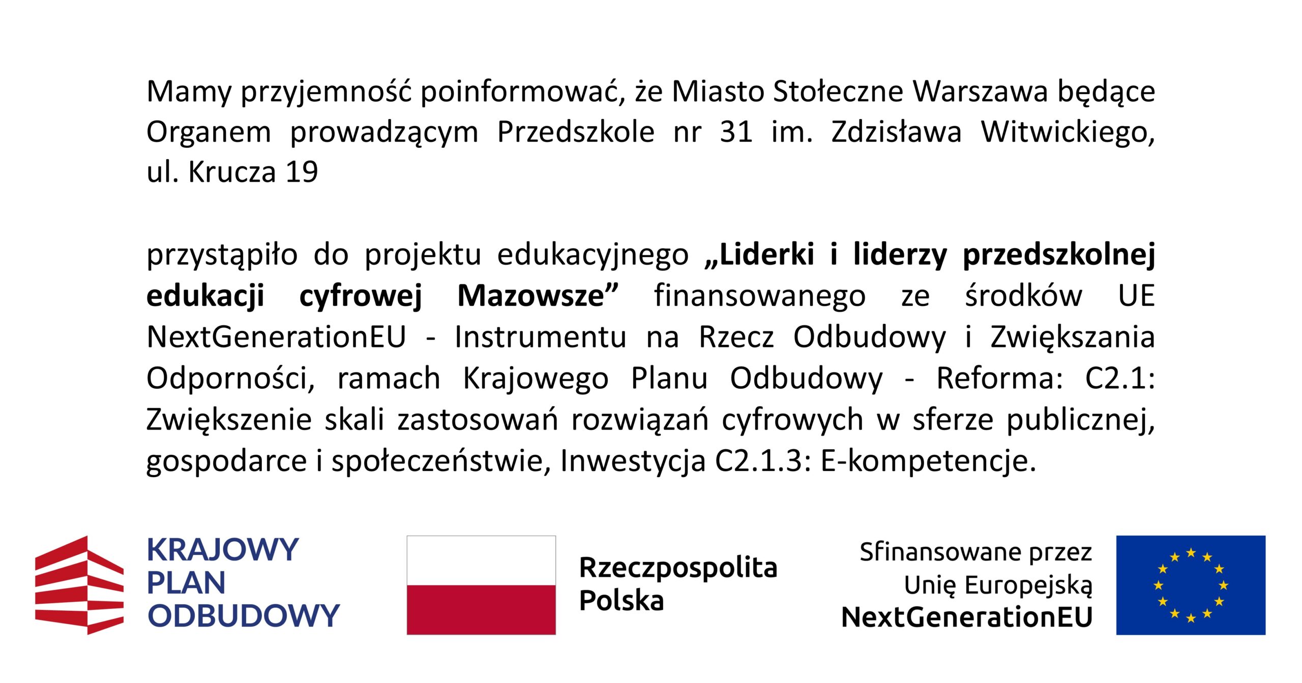 Opis projektu z logotypami Opis projektu z logotypami
